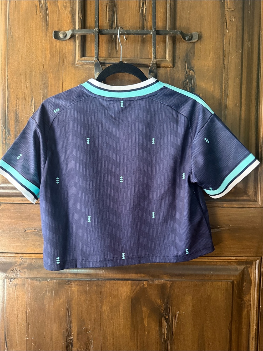 adidas Women's Navy GERMANY Soccer Jersey with Turquoise Trim - Picture 6 of 6